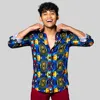 Eight X The 5th Dimension Button Down Shirt In Multi In Blue