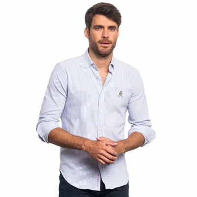 Eight X The Softest Stripe Colores Edition Frog Shirt In Dusk Blue