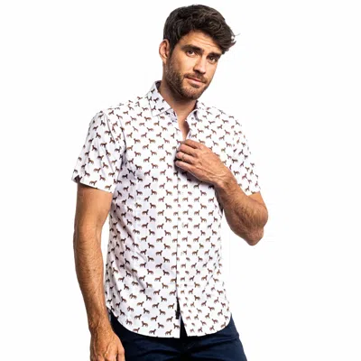 Eight X Toller Short Sleeve Button Down Shirt In White