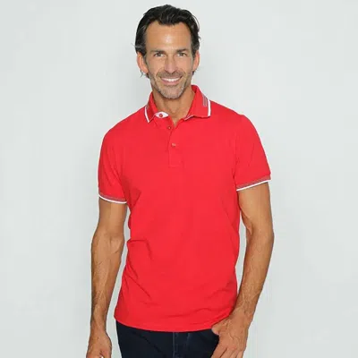 Eight X Trim Polo In Red