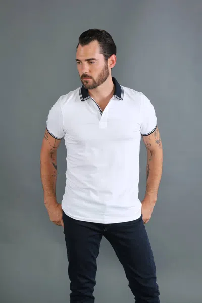 Eight X Trim Polo In White