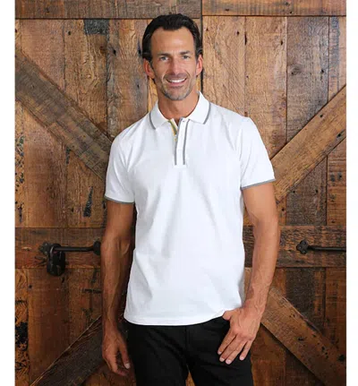 Eight X Trim Polo In White