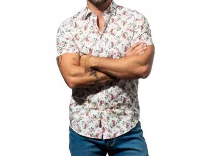 Eight X Vintage Blossom Short Sleeve Shirt In White Multi