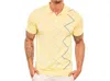 Eight X Zig Zag Knit Polo In Yellow In Yellow