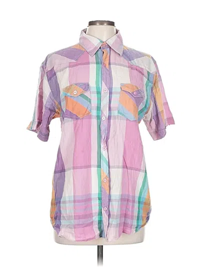 Pre-owned Eighty Eight Short Sleeve Button Down Shirt In Purple