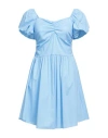 Eïki Eiki Woman Mini Dress Sky Blue Size Onesize Cotton, Elastane
