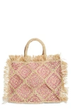 EILAF EILAF NAJOOM CROCHET RAFFIA TOTE