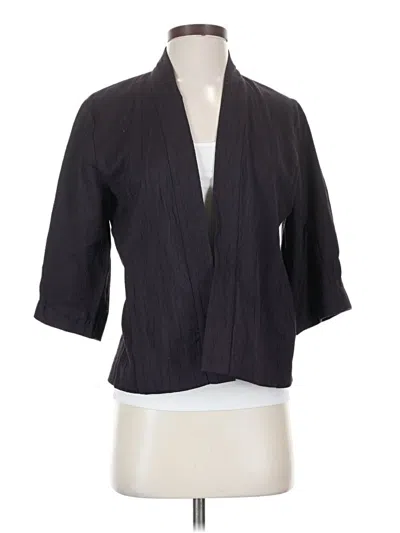 Pre-owned Eileen Fisher 3/4 Sleeve Blouse In Black