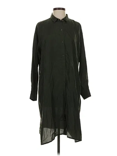 Pre-owned Eileen Fisher 3/4 Sleeve Blouse In Black