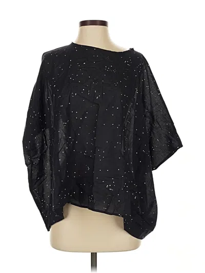 Pre-owned Eileen Fisher 3/4 Sleeve Blouse In Blue