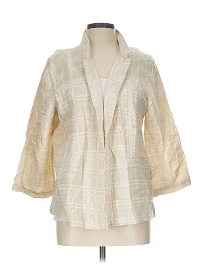 Pre-owned Eileen Fisher 3/4 Sleeve Blouse In Ivory