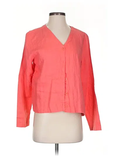 Pre-owned Eileen Fisher 3/4 Sleeve Blouse In Orange