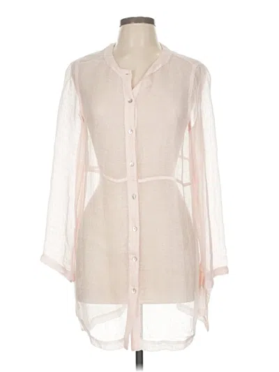 Pre-owned Eileen Fisher 3/4 Sleeve Blouse In White