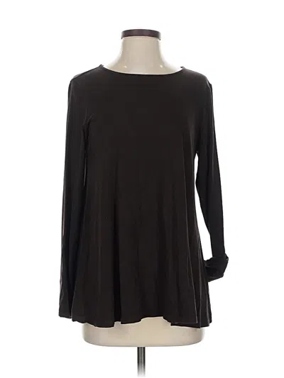 Pre-owned Eileen Fisher 3/4 Sleeve T-shirt In Black