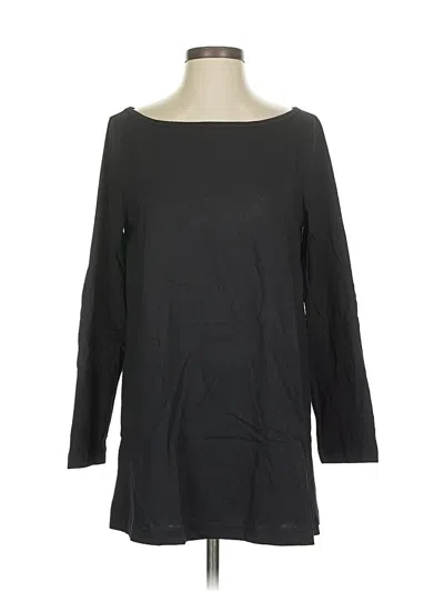 Pre-owned Eileen Fisher 3/4 Sleeve T-shirt In Black