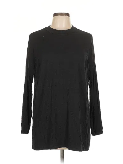 Pre-owned Eileen Fisher 3/4 Sleeve T-shirt In Black