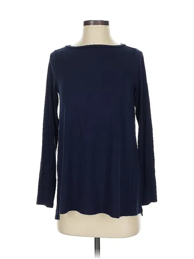 Pre-owned Eileen Fisher 3/4 Sleeve T-shirt In Blue