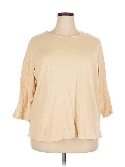 Pre-owned Eileen Fisher 3/4 Sleeve T-shirt In Brown