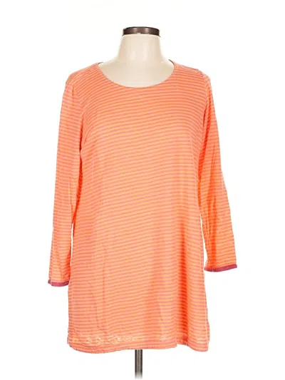Pre-owned Eileen Fisher 3/4 Sleeve T-shirt In Orange