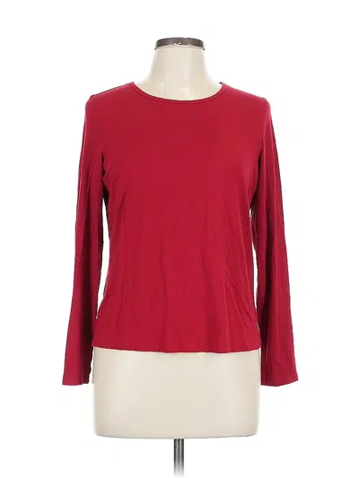 Pre-owned Eileen Fisher 3/4 Sleeve T-shirt In Red