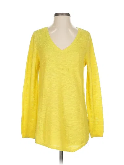 Pre-owned Eileen Fisher 3/4 Sleeve T-shirt In Yellow