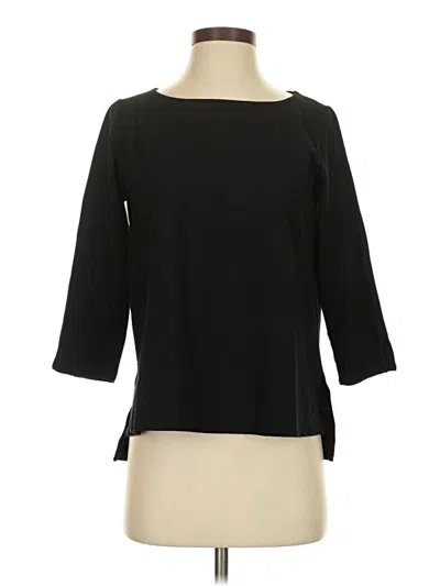 Pre-owned Eileen Fisher 3/4 Sleeve T-shirt In Black