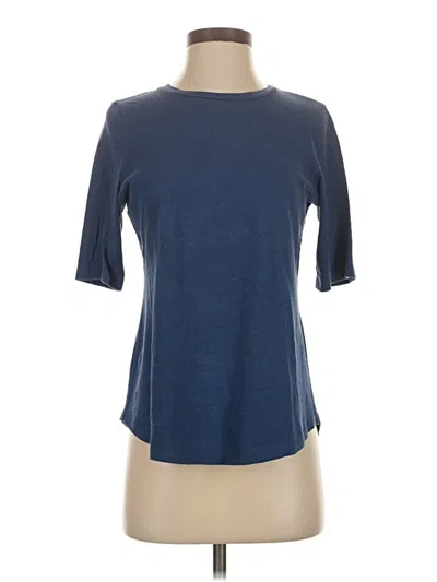 Pre-owned Eileen Fisher 3/4 Sleeve T-shirt In Blue