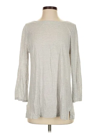 Pre-owned Eileen Fisher 3/4 Sleeve T-shirt In Gray