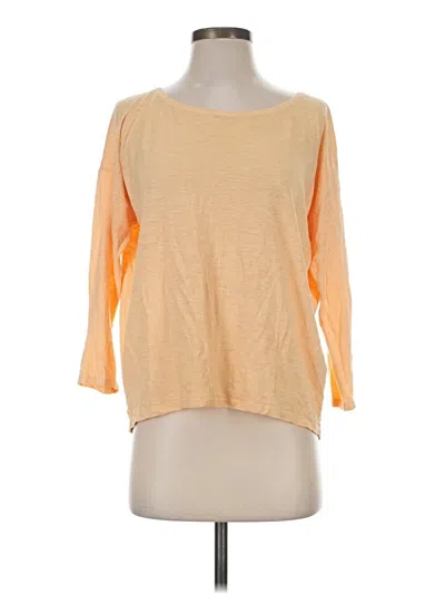 Pre-owned Eileen Fisher 3/4 Sleeve T-shirt In Orange