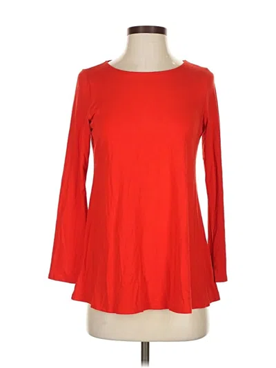 Pre-owned Eileen Fisher 3/4 Sleeve T-shirt In Red