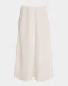 Eileen Fisher A-line Organic Linen Midi Skirt