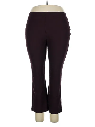 Pre-owned Eileen Fisher Active Pants In Burgundy