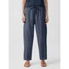 Eileen Fisher Airy Organic Cotton Twill Cargo Pant In Denim Indigo In Blue