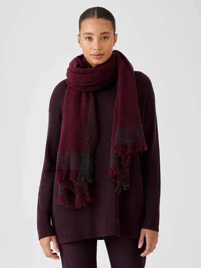 Eileen Fisher Airy Reclaimed Cashmere Scarf In Burgundy