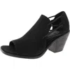 Eileen Fisher Alfie Womens Nubuck Open Toe Block Heels In Black