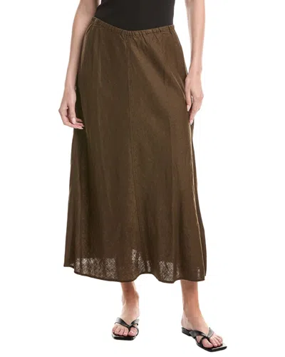 Eileen Fisher A-line Linen Bias Skirt In Brnch