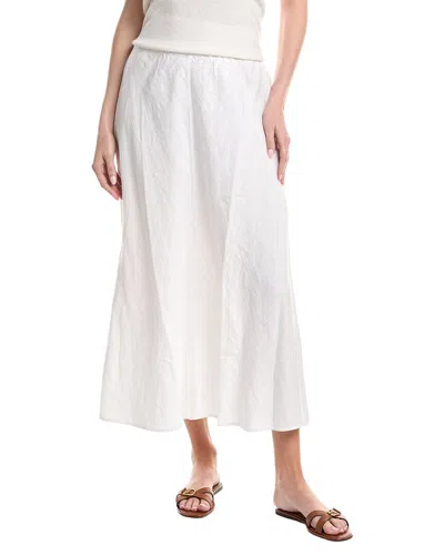 Eileen Fisher A-line Linen Bias Skirt In White