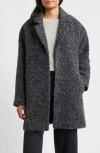 Eileen Fisher Alpaca & Wool Blend Faux Shearling Coat In Gray