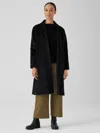 Eileen Fisher Alpaca Luxe Shawl Collar Coat In Black
