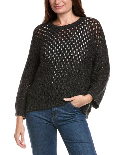 Eileen Fisher Peruvian Organic Cotton Cord Bateau Neck Top In Green