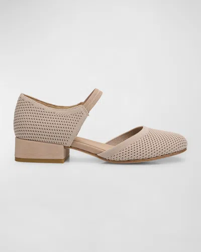 Eileen Fisher Ammi Stretch Mary Jane Ballerina Pumps In Blush