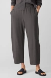Eileen Fisher Ankle Barrel Leg Pants In Gray