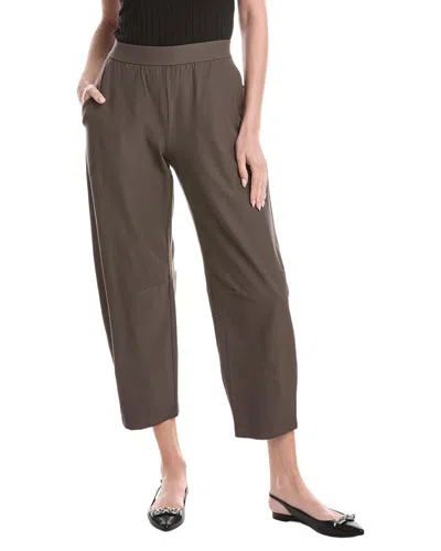 Eileen Fisher Ankle Barrel Pant In Brown