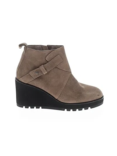 Pre-owned Eileen Fisher Ankle Boots In Brown