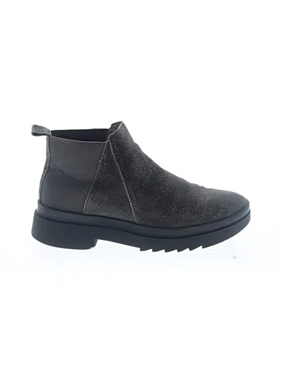 Pre-owned Eileen Fisher Ankle Boots In Gray