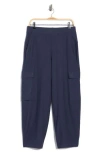Eileen Fisher Ankle Lantern Cargo Pants In Blue