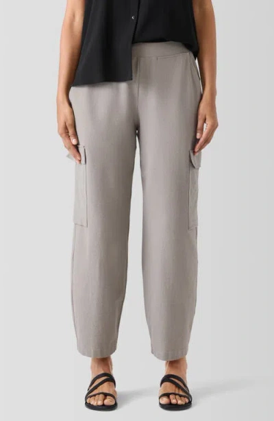 Eileen Fisher Ankle Lantern Cargo Pants In Dove