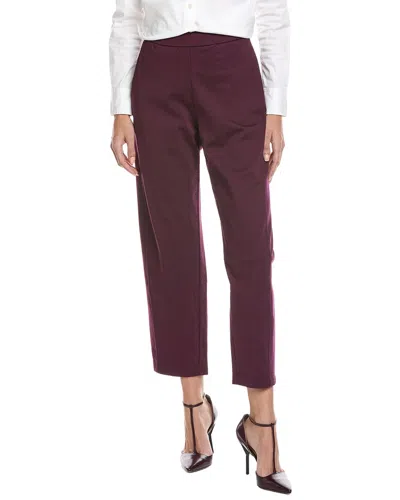Eileen Fisher Ankle Lantern Pant In Burgundy