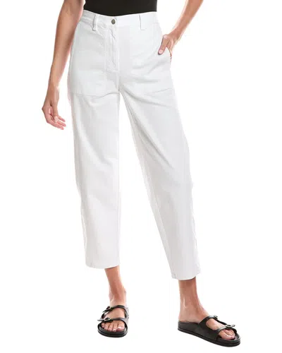 Eileen Fisher Ankle Lantern Pant In White