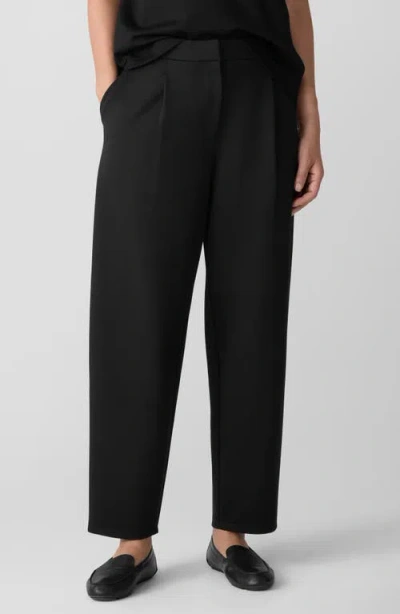 Eileen Fisher Ankle Lantern Ponte Pants In Black